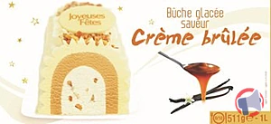 Rappel produit Bûche glacée saveur crème brûlée 1L