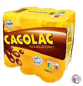 Rappel produit Pack de 6 canettes 25cL CACOLAC