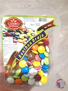 Rappel produit bonibon draje bonbons dragéifiés CADIRCI SEKERLEME