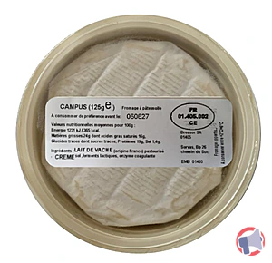 Rappel produit CAMPUS 125G - Fromage à pâte molle CAMPUS