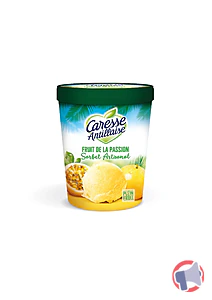 Rappel produit Sorbet plein fruit Fruit de la Passion 460 ml / 300g Caresse Antillaise