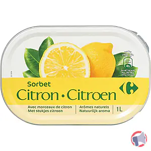 Rappel produit Bac Citron avec morceaux 1L Carrefour