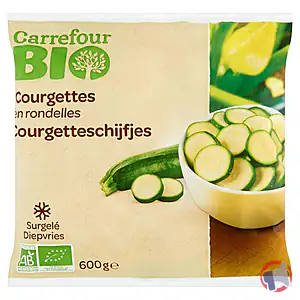 Rappel produit Courgettes en rondelles Carrefour BIO