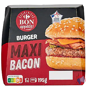 Rappel produit BURGER MAXI BACON CARREFOUR BON APPETIT