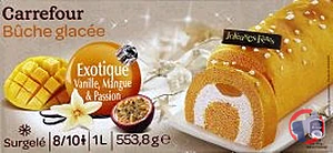 Rappel produit 2 références de Bûches glacées aux fruits 1L CARREFOUR-CARREFOUR EXTRA CARREFOUR et CARREFOUR EXTRA
