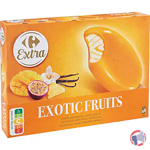Rappel produit Bâtonnets fruits exotiques - Exotic Fruits x4 Carrefour / Carrefour Extra