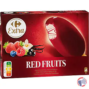 Rappel produit Bâtonnets fruits rouges - Red Fruits x4 Carrefour / Carrefour Extra