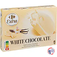 Rappel produit Carrefour / Carrefour Extra Bâtonnets vanille chocolat blanc - White chocolate x4