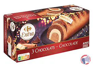 Rappel produit Bûche 3 chocolats 1L Carrefour / Carrefour Extra