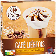 Rappel produit Carrefour / Carrefour Extra Café Liégeois - Sauce au chocolat & au café x6
