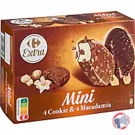 Rappel produit Mini bâtonnets cookie & macadamia x8 Carrefour / Carrefour Extra