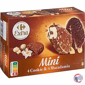 Rappel produit Mini bâtonnets cookie & macadamia x8 Carrefour / Carrefour Extra