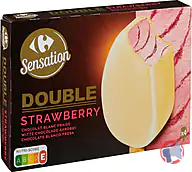 Rappel produit Bâtonnets Double Strawberry x4 Carrefour / Carrefour Sensation