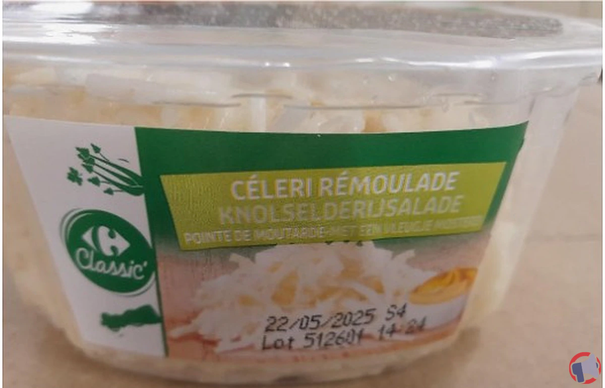 Rappel produit : céleri rémoulade Carrefour Classic pour risque de corps étrangers