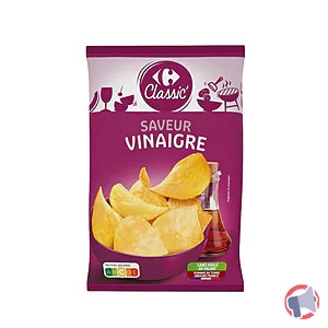 Rappel produit CHIPS SAVEUR VINAIGRE CARREFOUR CLASSIC