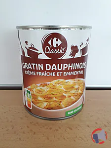 Rappel produit Gratin Dauphinois crème fraîche et emmental Carrefour Classic