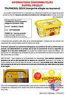 Rappel produit TOURNESOL DOUX (margarine allégée au tournesol) Carrefour Classic (photo numéro 2)
