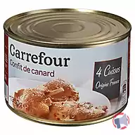 Rappel produit Confit de canard 4 Cuisses CARREFOUR (photo numéro 1)