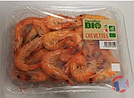 Rappel produit Crevettes entières cuites réfrigérées Bio Litopenaeus Vannamei 300g calibre 40/60 Carrefour (photo numéro 1)