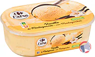 Rappel produit Carrefour Extra Bac crème glacée Vanille 1L