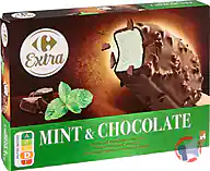 Rappel produit Carrefour Extra Bâtonnets Mint & Chocolate x4