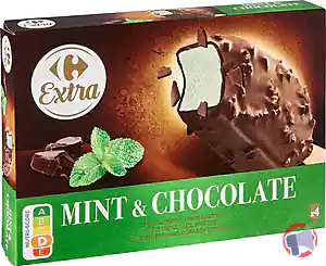 Rappel produit Bâtonnets Mint & Chocolate x4 Carrefour Extra