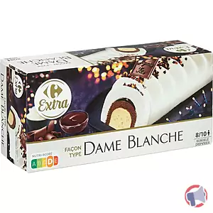 Rappel produit Bûche Façon Dame Blanche 1L Carrefour Extra
