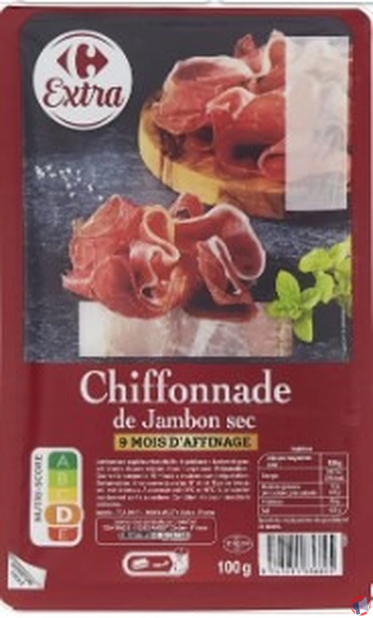 Rappel de produit : chiffonnade de jambon sec Carrefour Extra potentiellement contaminée par la listéria
