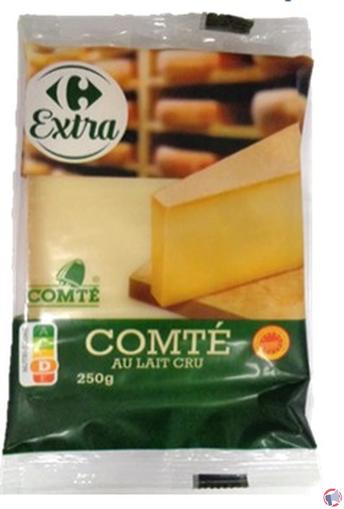 Rappel de produit : Comté AOP Au lait cru de la marque Carrefour Extra