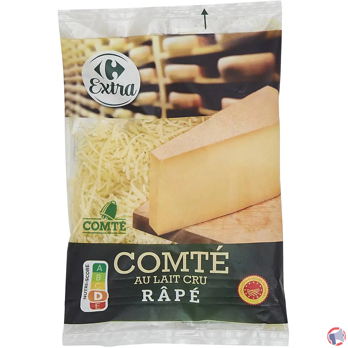 Rappel de produit : Comté AOP au lait cru râpé de la marque Carrefour Extra pour risque de Listeria
