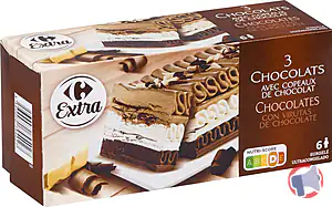 Rappel produit Feuilleté 3 Chocolats Carrefour Extra 650mL Carrefour Extra