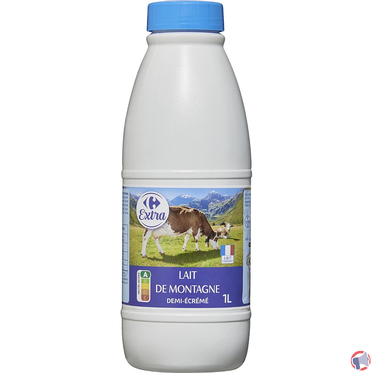 Carrefour Extra : rappel du lait de montagne demi écrémé