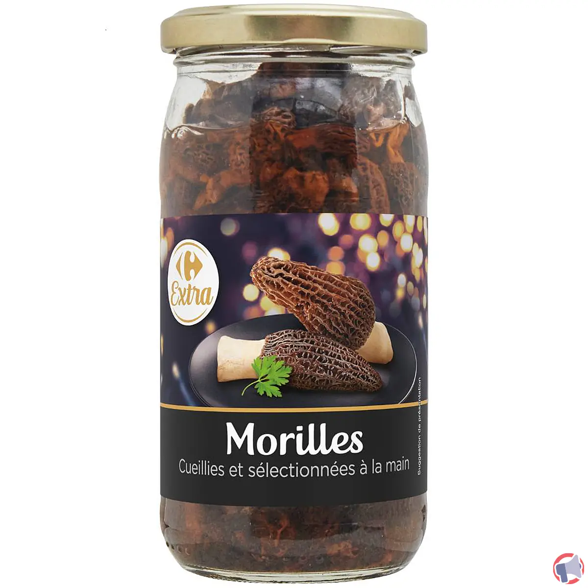 Rappel : morilles cueillies et sélectionnées à la main par carrefour extra