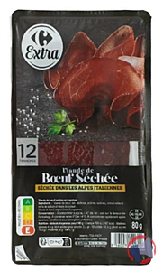Rappel produit VIANDE DE BOEUF SECHEE DANS LES ALPES ITALIENNES CARREFOUR EXTRA