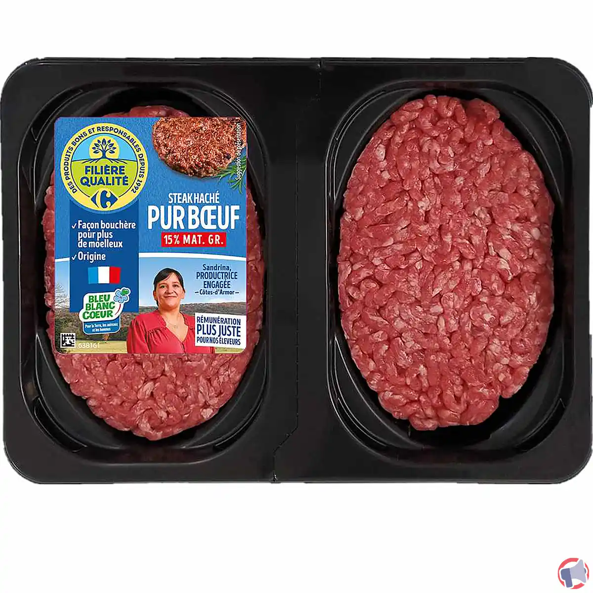 Rappel de produit : steaks hachés pur bœuf Carrefour pour erreur d'étiquetage