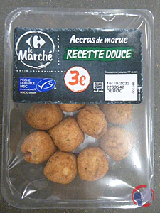 Rappel produit Accras de morue recette douce CARREFOUR Le Marché