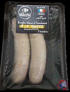 Rappel produit BOUDIN BLANC A L'ANCIENNE A LA TRUFFE CARREFOUR LE MARCHE