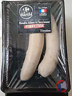 Rappel produit BOUDIN BLANC A L'ANCIENNE FORESTIER CARREFOUR LE MARCHE (photo numéro 1)