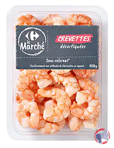 Rappel produit Crevettes décortiquées Carrefour le marché