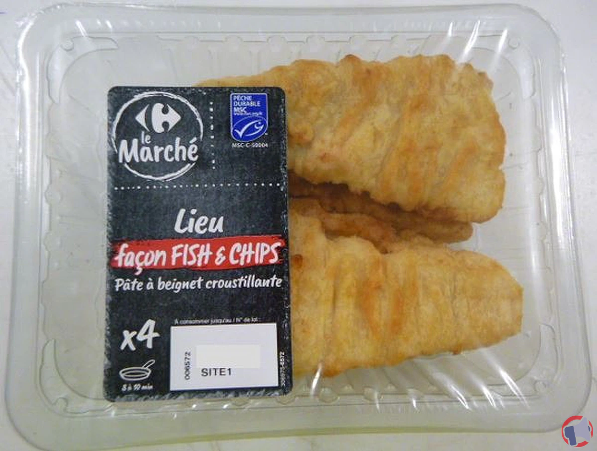 Rappel produit carrefour le marché - lieu façon fish & chips msc