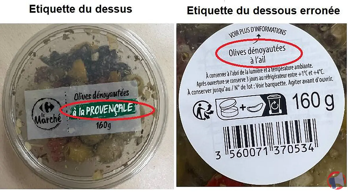 Rappel produit : carrefour marché olives dénoyautées provenca (risque sanitaire) : que faire