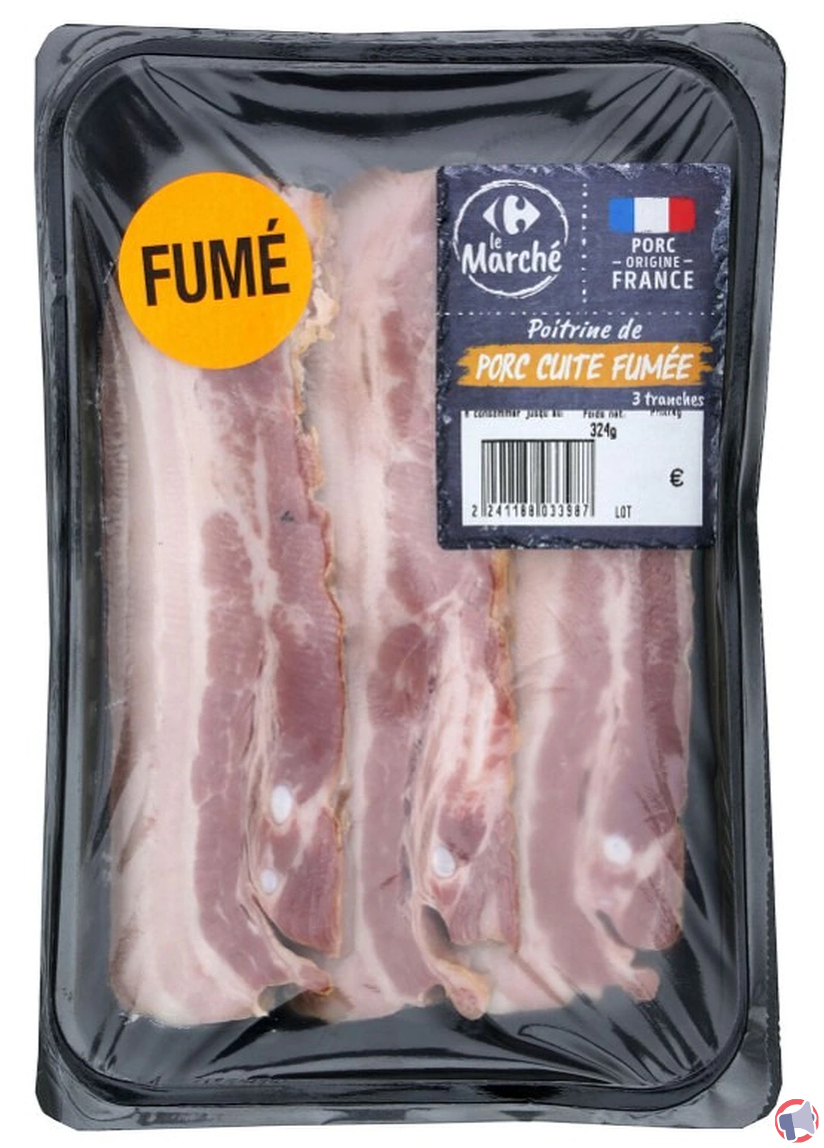 Rappel : carrefour marché poitrine de porc cuite fumée (risques pour la santé, que faire)
