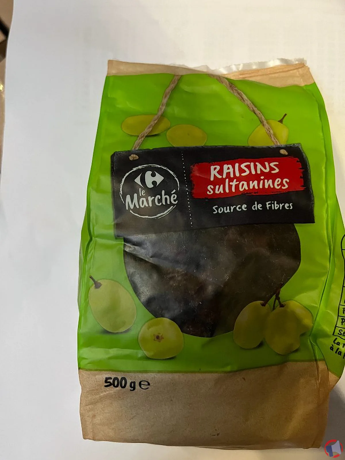 Rappel de raisins sultanine Carrefour Le Marché pour dépassement de pesticides