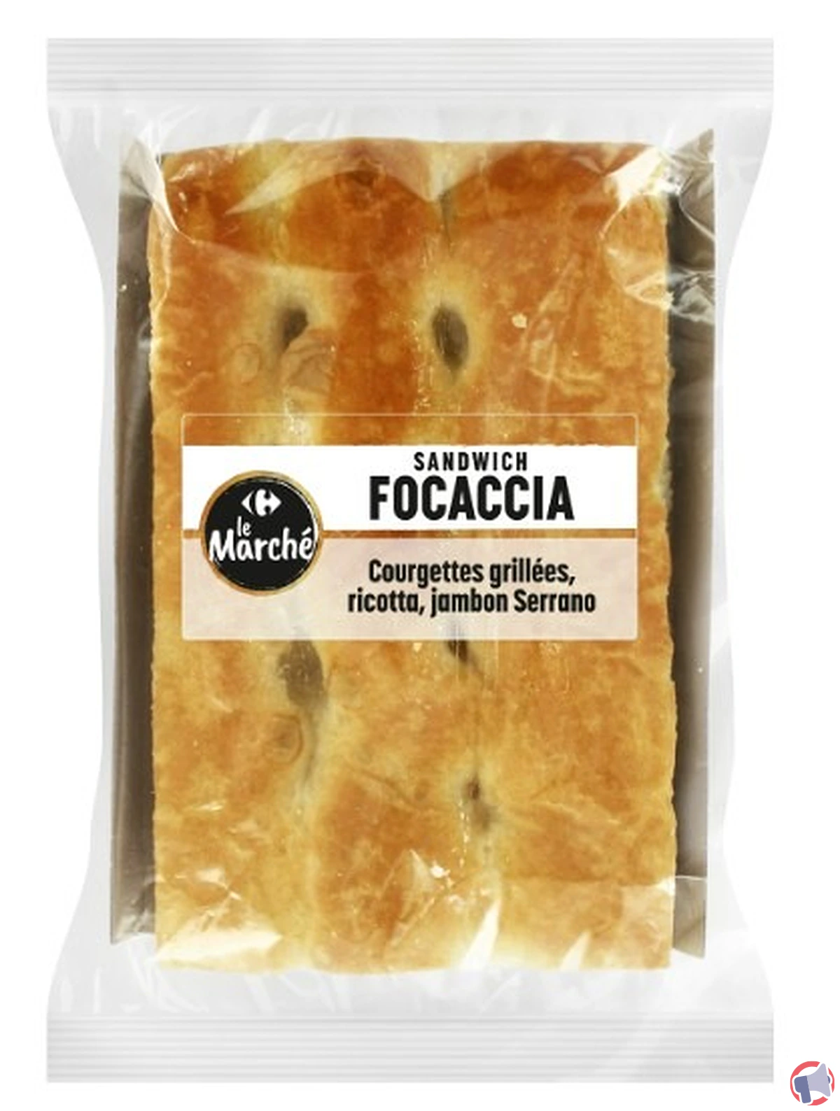 Rappel produit : carrefour marché focaccia aux courgettes (sandwich) – ce que vous devez faire
