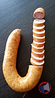 Rappel produit SAUCISSON A L'AIL A L'ANCIENNE COURBE FUME CARREFOUR LE MARCHE (photo numéro 1)