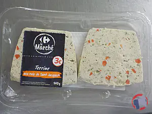 Rappel produit Terrine aux noix de Saint-Jacques Carrefour Le Marché
