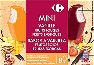 Rappel produit Carrefour Mini batonnets Vanille/Fruits x8
