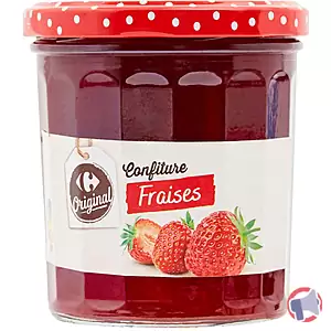 Rappel produit CONFITURE FRAISES 370 G Carrefour Original