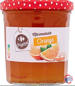 Rappel produit Marmelade Orange Carrefour Original