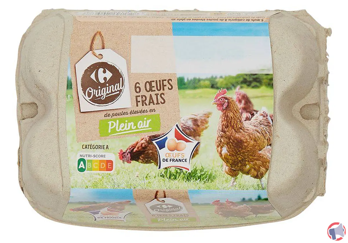 Rappel de produits : œufs frais plein air Carrefour Original pour risque de salmonelle